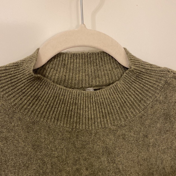 Green Mock Neck Sweater - Picture 2 of 4